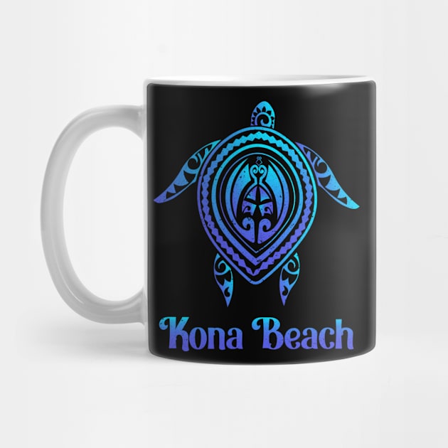 Kona Beach Hawaii Souvenir Sea Turtle Tribal Tattoo Tropical by kalponik